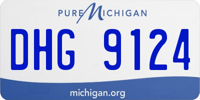MI license plate DHG9124
