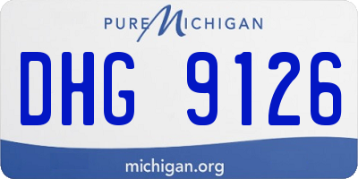 MI license plate DHG9126