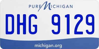 MI license plate DHG9129
