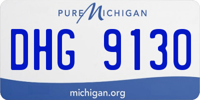 MI license plate DHG9130