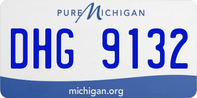 MI license plate DHG9132