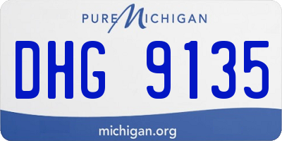MI license plate DHG9135