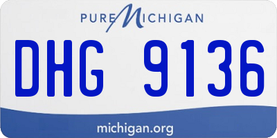 MI license plate DHG9136