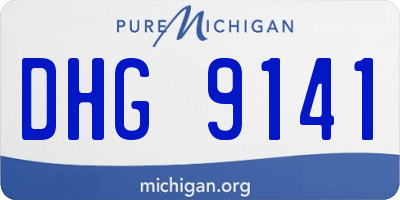MI license plate DHG9141