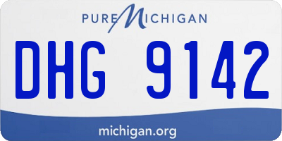 MI license plate DHG9142