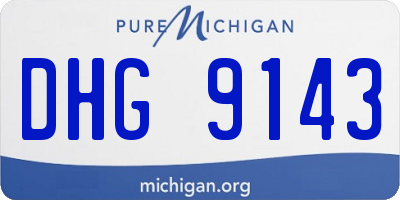MI license plate DHG9143