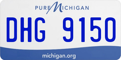 MI license plate DHG9150