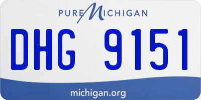 MI license plate DHG9151