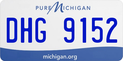 MI license plate DHG9152