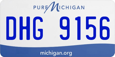 MI license plate DHG9156