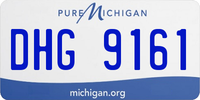 MI license plate DHG9161