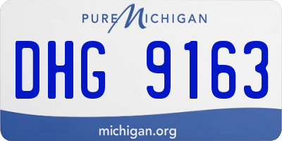 MI license plate DHG9163