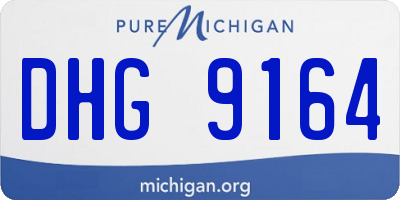 MI license plate DHG9164