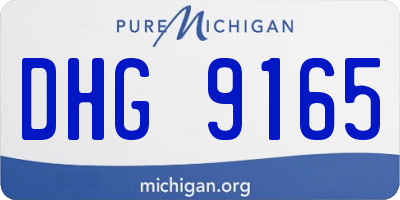 MI license plate DHG9165