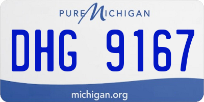 MI license plate DHG9167