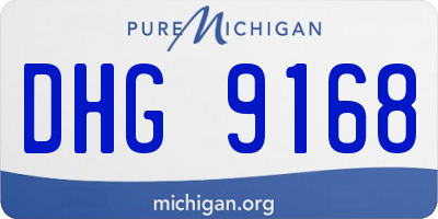 MI license plate DHG9168