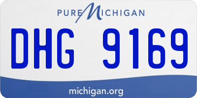 MI license plate DHG9169