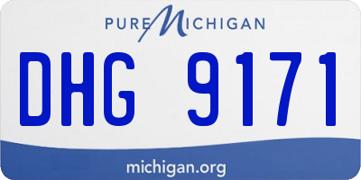 MI license plate DHG9171