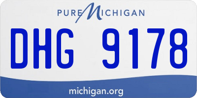 MI license plate DHG9178