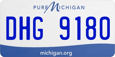 MI license plate DHG9180