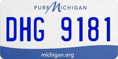MI license plate DHG9181