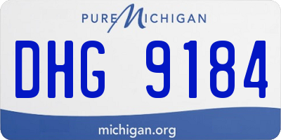 MI license plate DHG9184
