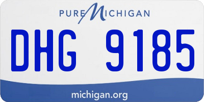 MI license plate DHG9185