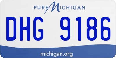 MI license plate DHG9186
