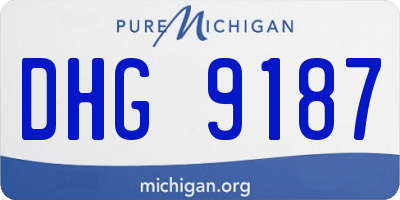 MI license plate DHG9187