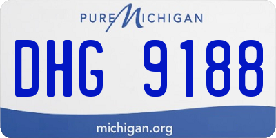 MI license plate DHG9188