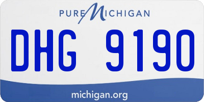 MI license plate DHG9190