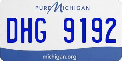 MI license plate DHG9192