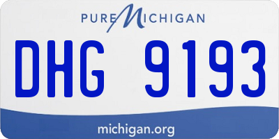 MI license plate DHG9193