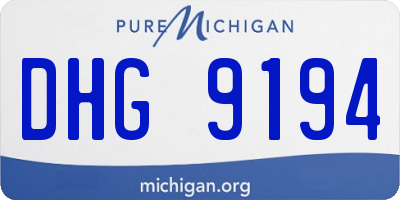 MI license plate DHG9194
