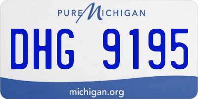 MI license plate DHG9195