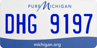 MI license plate DHG9197