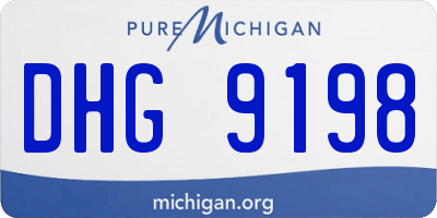 MI license plate DHG9198