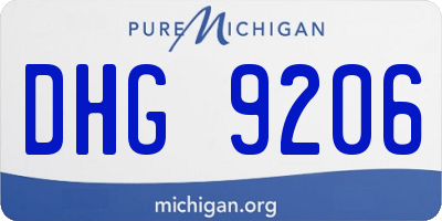 MI license plate DHG9206