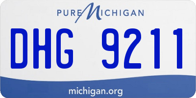 MI license plate DHG9211