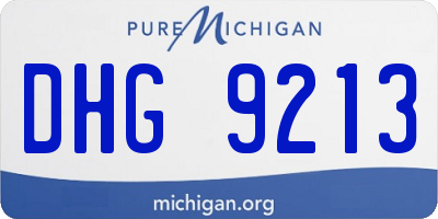 MI license plate DHG9213