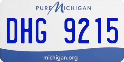 MI license plate DHG9215