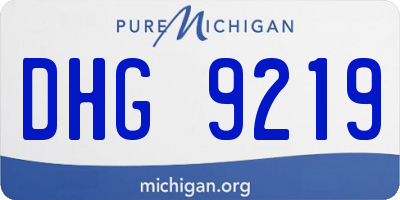 MI license plate DHG9219
