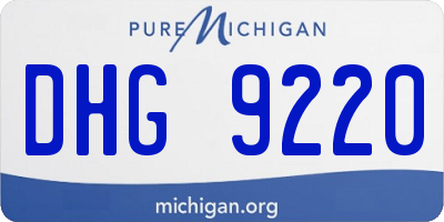 MI license plate DHG9220