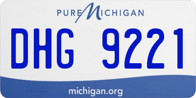 MI license plate DHG9221