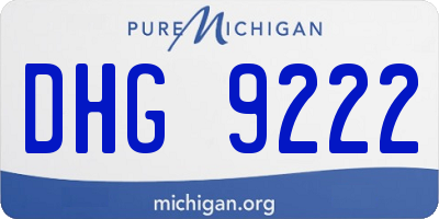 MI license plate DHG9222