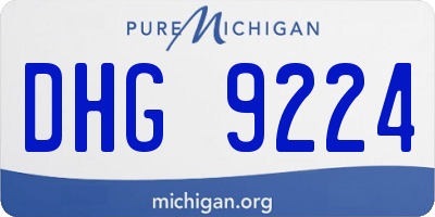 MI license plate DHG9224