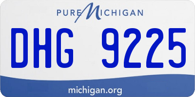 MI license plate DHG9225