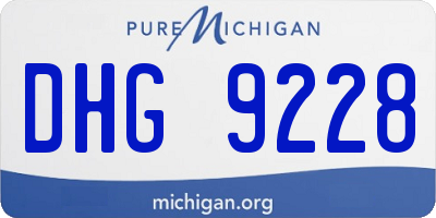 MI license plate DHG9228