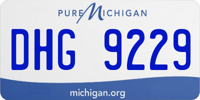 MI license plate DHG9229
