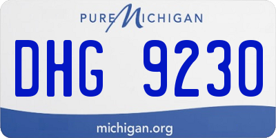 MI license plate DHG9230